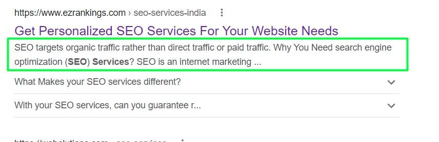 Meta description